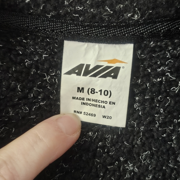 Like New Avia Heather Black High Neck Full Zip Jacket Size Medium 8-10 - Picture 10 of 13